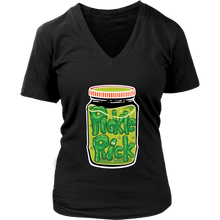 Load image into Gallery viewer, Pickle Rick Women V-Neck Shirt Rick and Morty