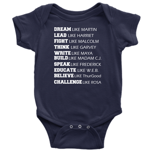 Black Power Infant Bodysuit Dream Like Martin Luther King Black History Month Afro Malcolm X