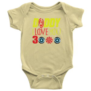 Daddy i love you 3000 onesie Baby Bodysuit Marvel avengers kids Bodysuit gift for new born mom