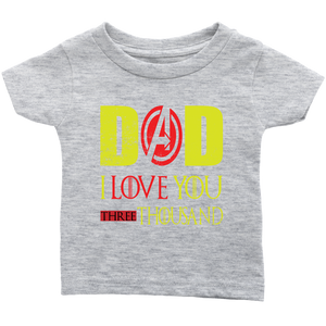 Dad i love you 3000 onesie Infant T-Shirt Marvel avengers kids Bodysuit gift for new born mom