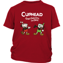 Load image into Gallery viewer, Cuphead Youth Shirt Cuphead And Mugman Super Cuphead Bross T Shirt