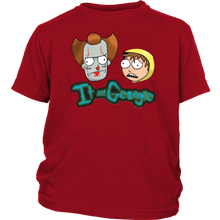 Load image into Gallery viewer, Rick and Morty Youth Shirt It and Georgie Parody