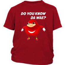 Load image into Gallery viewer, Uganda Knuckle Do You Know Da Wae Youth T-Shirt