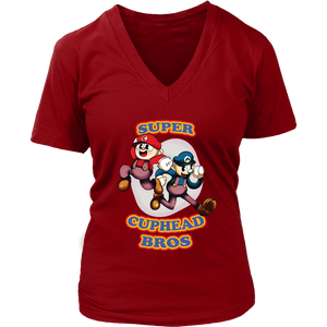 Cuphead And Mugman Super Cuphead Bross Women Shirt