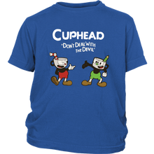 Load image into Gallery viewer, Cuphead Youth Shirt Cuphead And Mugman Super Cuphead Bross T Shirt