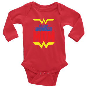 I Love My Wonder Mom Long Sleeve Baby Bodysuit Onesie Baby Boy Baby Girl Baby Announcement, Baby Shower Gift