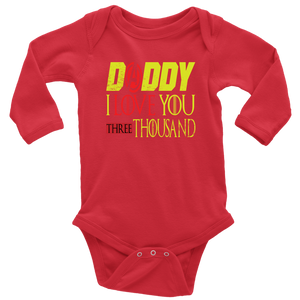 Daddy i love you 3000 Long Sleeve Baby Bodysuit avengers fathers day BodySuit endgame baby Gift Marvel avengers kids Custom Baby Bodysuit gift for new born DAD