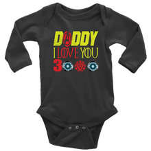 Load image into Gallery viewer, Daddy i love you 3000 onesie Infant Long Sleeve Baby Bodysuit Marvel avengers kids Bodysuit gift for new born mom