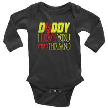 Load image into Gallery viewer, Daddy i love you 3000 Long Sleeve Baby Bodysuit avengers fathers day BodySuit endgame baby Gift Marvel avengers kids Custom Baby Bodysuit gift for new born DAD