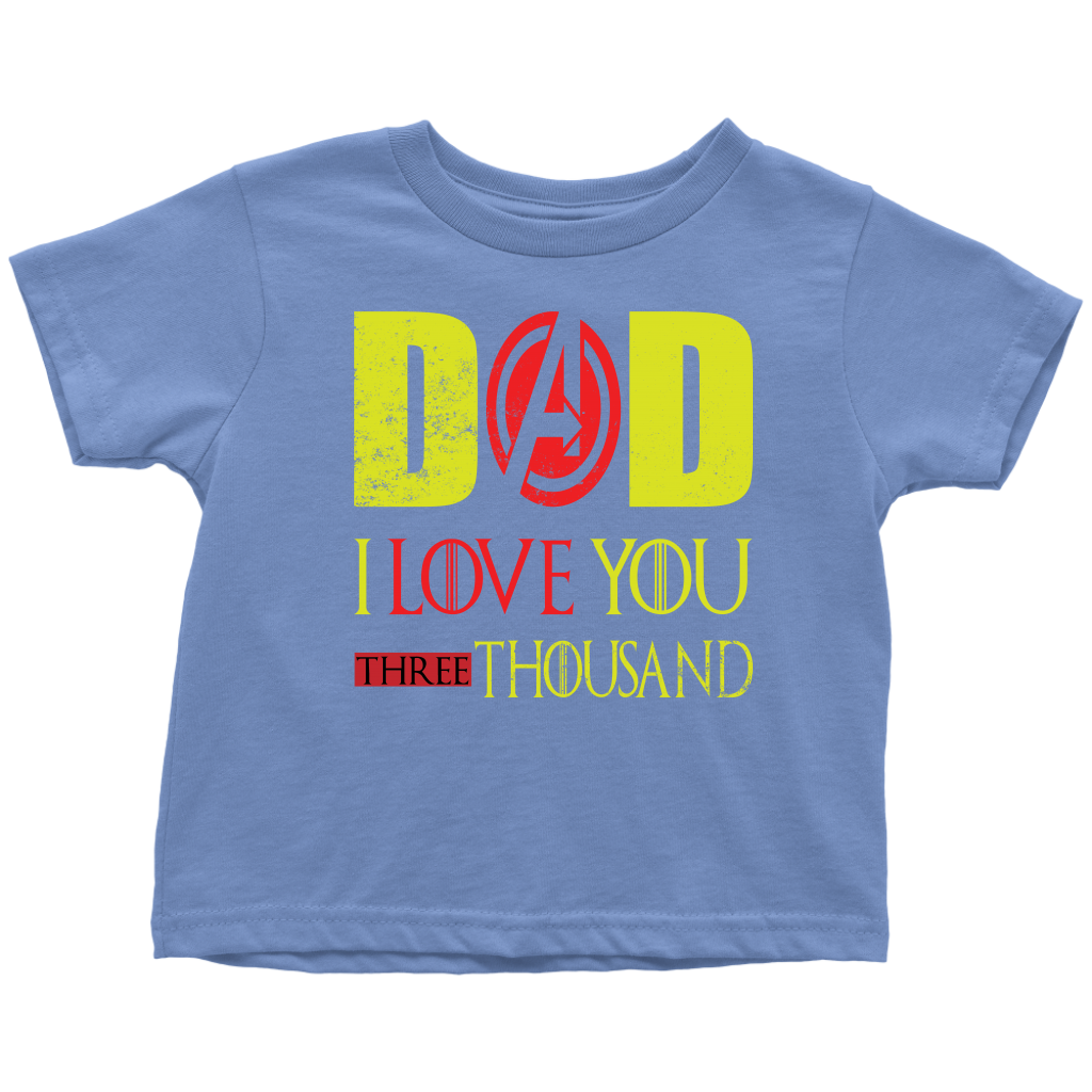 Dad i love you 3000 Toddler T-Shirt Marvel avengers kids Bodysuit gift for new born mom