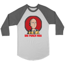 Load image into Gallery viewer, Saitama Shirt One Punch Man Canvas Unisex 3/4 Raglan Anime Clothing