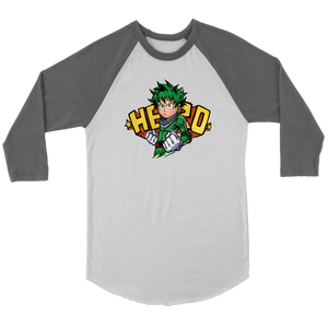 Boku no Hero Canvas Unisex 3/4 Raglan Midoriya My Hero Academia